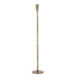 BIZZOTTO Candelabro “Tehri” un fuoco color oro in metallo – ⌀ 11 x h 60 cm